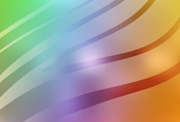 Light Multicolor vector background with wry lines.