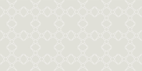 Simple geometric ornament on a gray background. Seamless wallpaper, texture. Vector background image