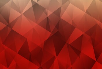 Fototapeta na wymiar Light Red vector triangle mosaic template.