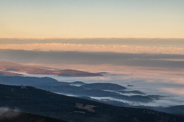 View from the top of Śnieżka