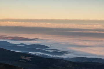 View from the top of Śnieżka