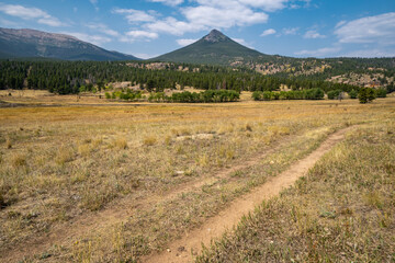 Longs Peak viewpoint in Rocky Mountain National Park, Colorado