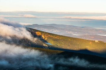 View from the top of Śnieżka