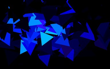Dark Pink, Blue vector template with crystals, triangles.