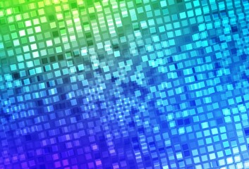 Obraz premium Light Blue, Green vector pattern in square style.