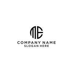 ME monogram logo design vector