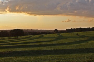 Fototapeta premium Sunset over the field
