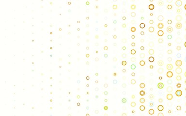 Light Green, Yellow vector texture with disks.