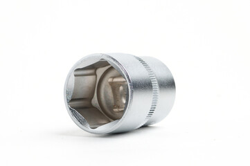 Wrench for nuts and bolts on a white background