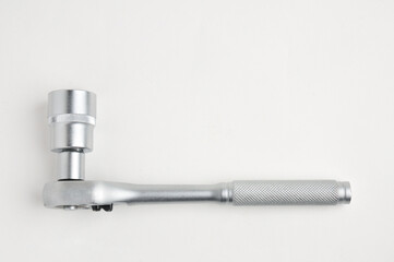 Wrench for nuts and bolts on a white background