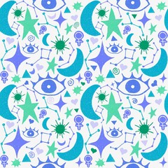 Witchy Seamless Pattern