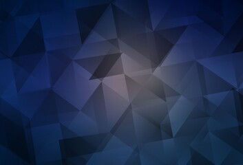 Dark Pink, Blue vector abstract polygonal pattern.