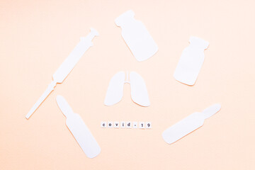 covid or coronavirus medication concept. lungs symbol over pink background. outer space. covid-19 and covid-20 conceptual