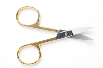 Scissors for cutting nails on background