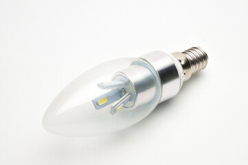 Economic LED lamp for lighting on a white background