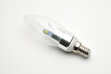 Economic LED lamp for lighting on a white background