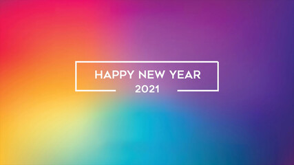happy new year 2021 with abstract gradient background fluid