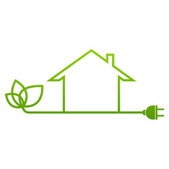 Eco House Green Real Estate icon concept
