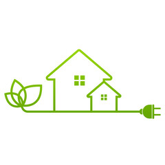 Eco House Green Real Estate icon concept