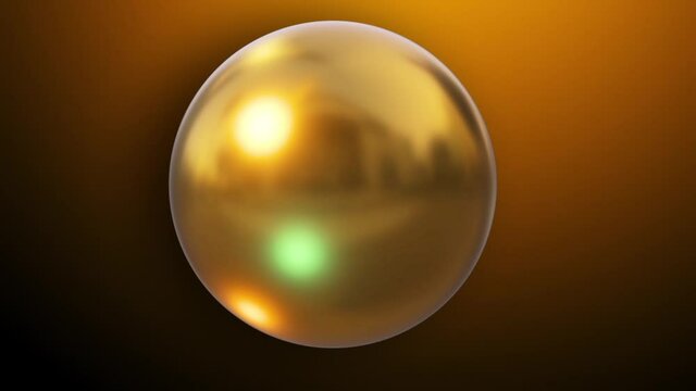 golden ball animation on gold background
