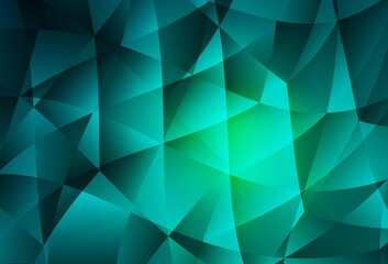 Fototapeta premium Light Green vector low poly layout.