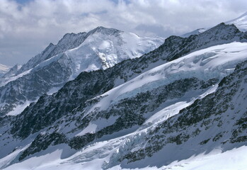 Obraz premium View of Swiss Alps top of Jungfrau known as the 