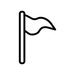 The flag icon stands for a sign