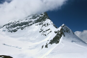 Fototapeta na wymiar View of Swiss Alps top of Jungfrau known as the 