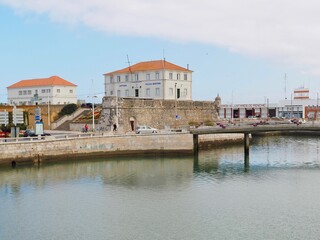 Fototapeta na wymiar Historic police building in Peniche in Portugal