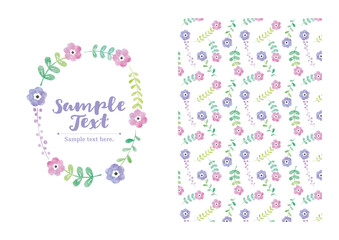 森の花イラスト水彩風01