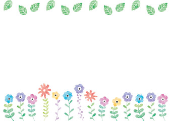 森の花イラスト背景