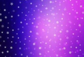 Light Purple, Pink vector pattern in Christmas style.