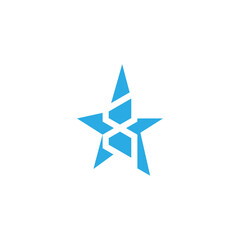 initial number 8 star unique logo vector 