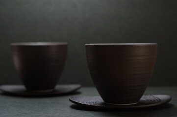 黒い湯吞茶碗
