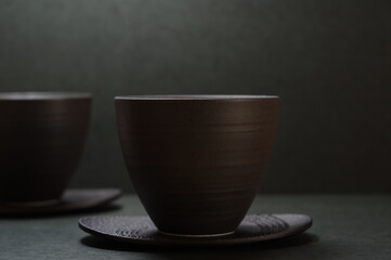 黒い湯吞茶碗