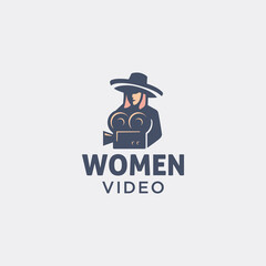 Women video logo design