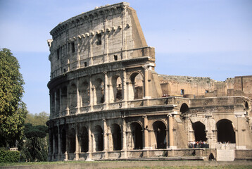 Fototapeta na wymiar View of The Coliseum in Rome, Italy.