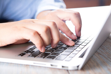 Keyboard typing close-up