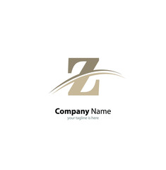 the simple modern company logo of letter z with white background 