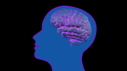 Brain fog clouds . Clear , subtle mist in head. 3d rendering illustration © vrx123