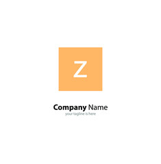 the simple modern company logo of letter z with white background 
