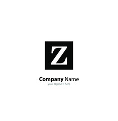 the simple modern company logo of letter z with white background 