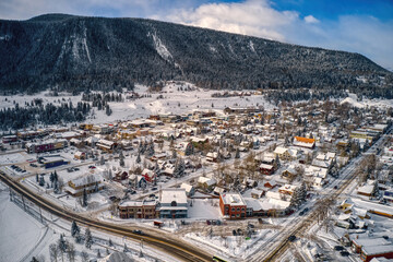 Fototapeta na wymiar Aerial View of the Ski Resort Town of Crested Butte, Colorado