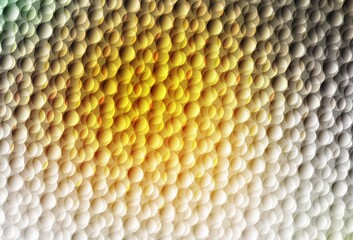 Dark Yellow vector background with bubbles.