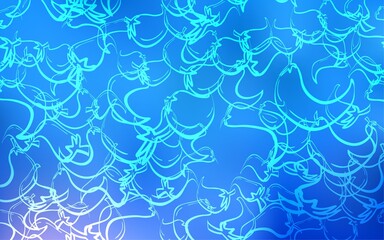 Light BLUE vector layout with peppers. Beautiful colored illustration with peppers in doodle style. Pattern for ad, booklets, leaflets of restaurants.