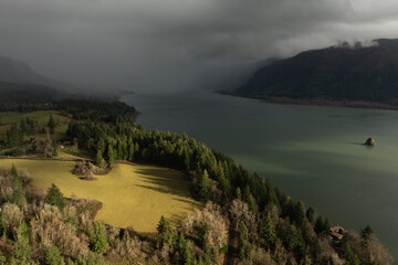 The View from Cape Horn, Washington in the Columbia Gorge, Taken in Winter