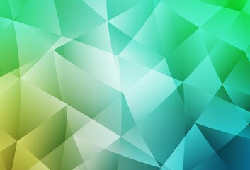 Light Green vector gradient triangles template.