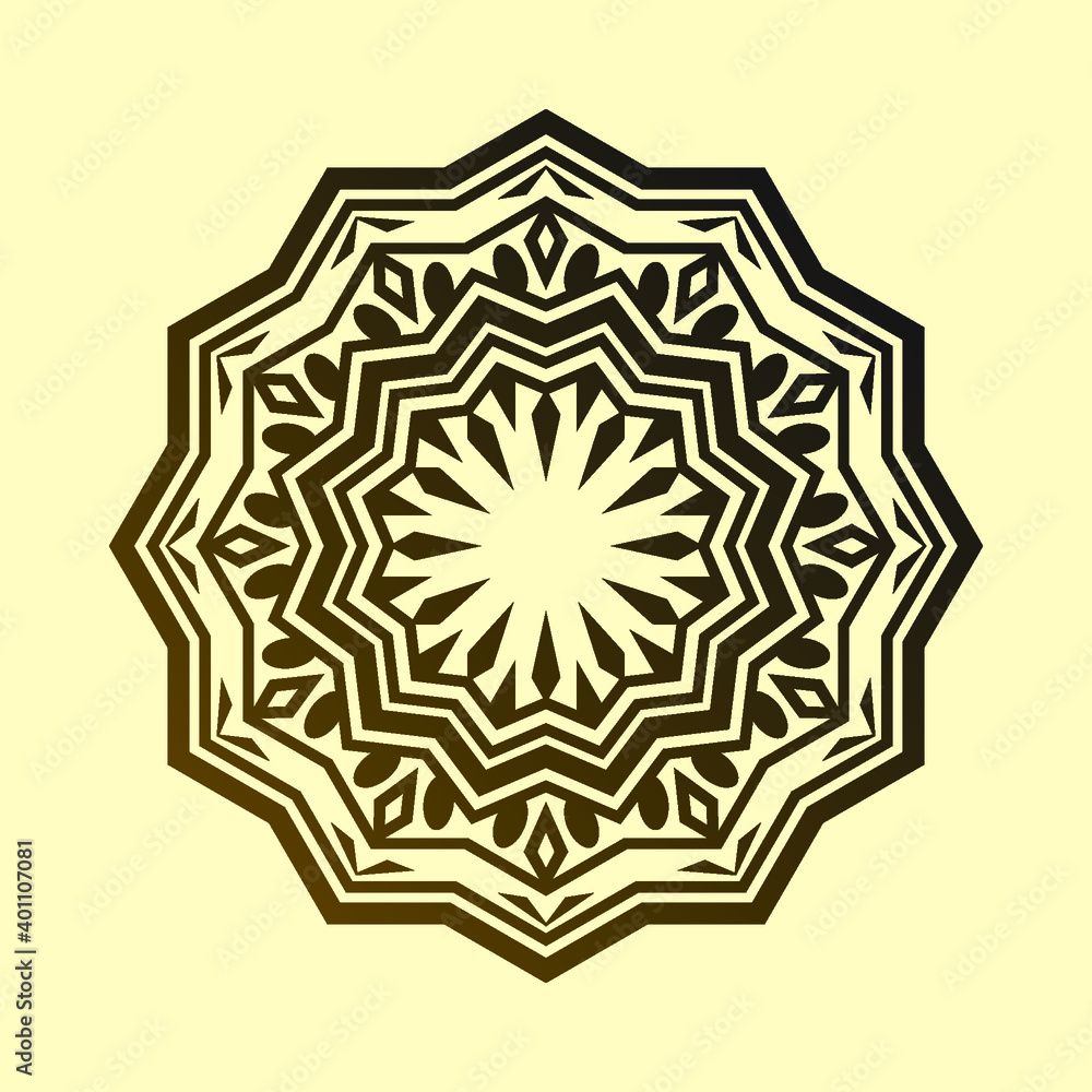 Poster abstract round decorative design. circular decoration. simple mandala for web or print element