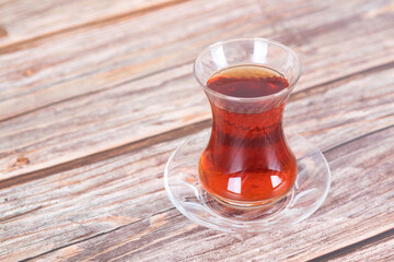 A cup of Turkish black tea