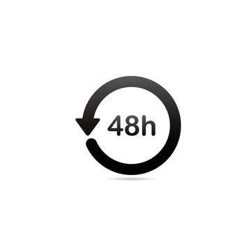 Vector Isolated 48 Hour Symbol